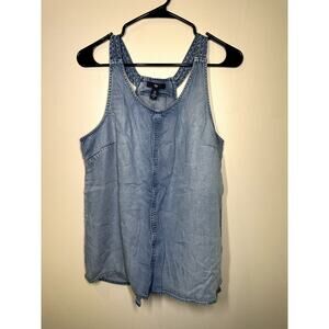 GAP NWT Womens Indigo Blue Denim Tank Top M